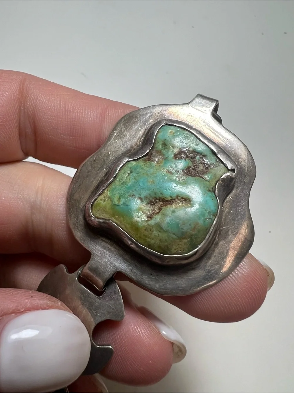 Sterling Silver Bracelet with Turquoise Stone - Picture 11 of 16